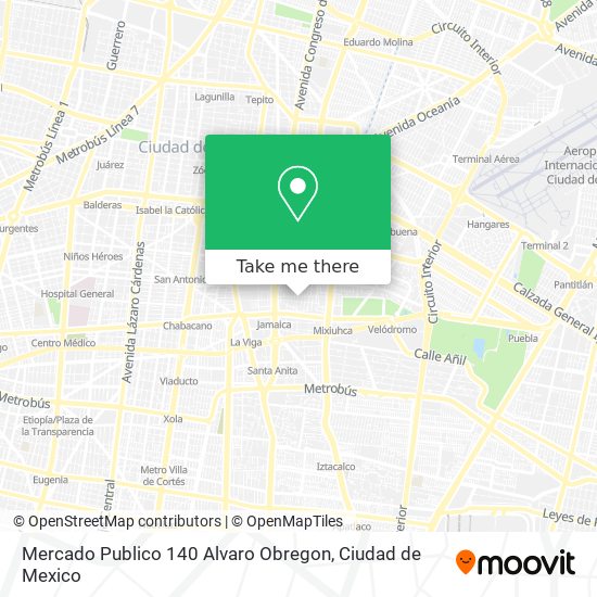Mapa de Mercado Publico 140 Alvaro Obregon