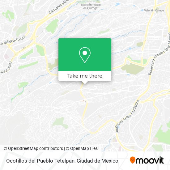 Ocotillos del Pueblo Tetelpan map