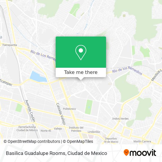 Basilica Guadalupe Rooms map