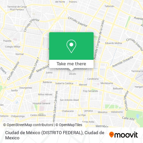 Mapa de Ciudad de México (DISTRITO FEDERAL)