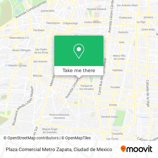 Plaza Comercial Metro Zapata map