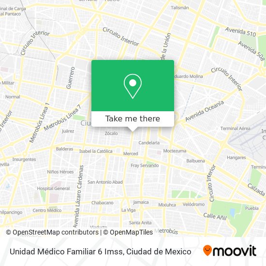 Unidad Médico Familiar 6 Imss map