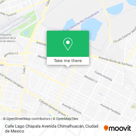 Mapa de Calle Lago Chapala Avenida Chimalhuacán
