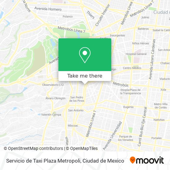 Servicio de Taxi Plaza Metropoli map