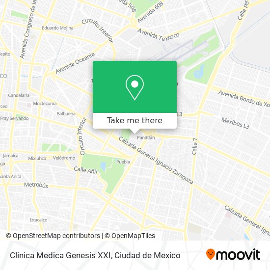 Mapa de Clinica Medica Genesis XXI
