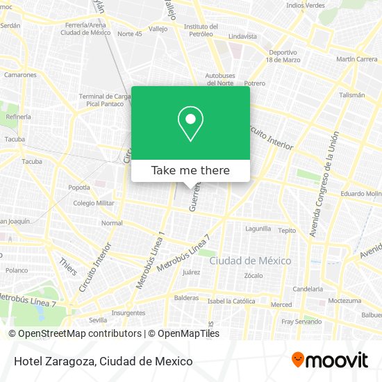 Hotel Zaragoza map