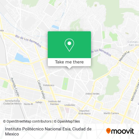 Instituto Politécnico Nacional Esia map