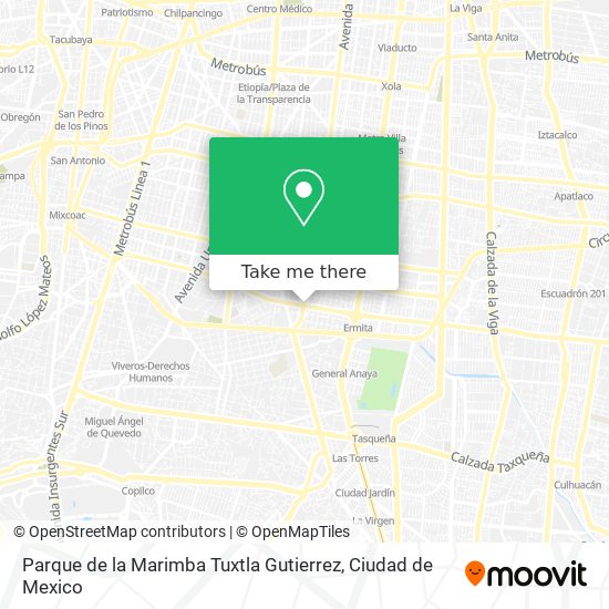 Parque de la Marimba Tuxtla Gutierrez map
