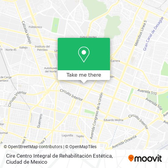 Mapa de Cire Centro Integral de Rehabilitación Estética