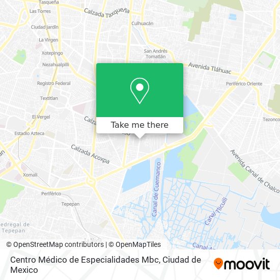 Mapa de Centro Médico de Especialidades Mbc