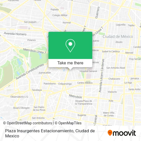 Plaza Insurgentes Estacionamiento map