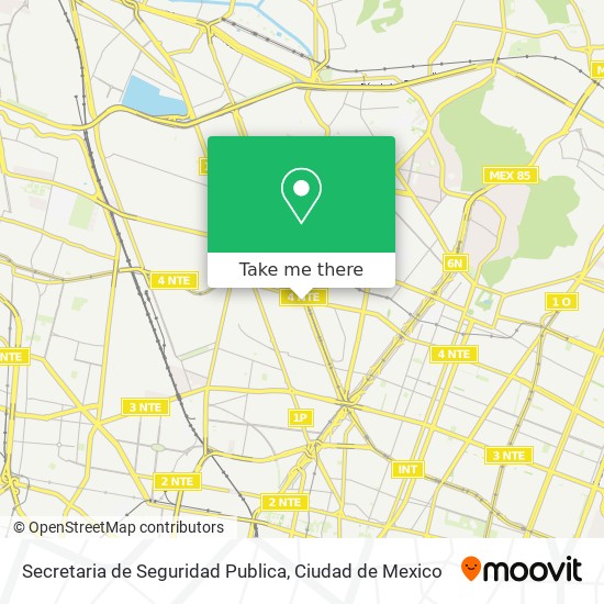 Mapa de Secretaria de Seguridad Publica