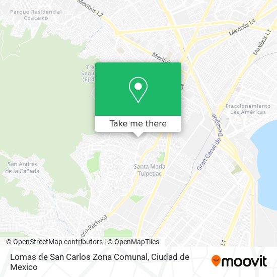 Lomas de San Carlos Zona Comunal map