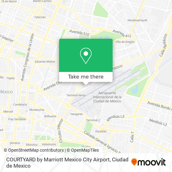 Mapa de COURTYARD by Marriott Mexico City Airport