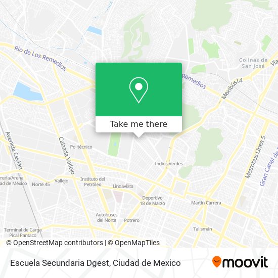 Escuela Secundaria Dgest map