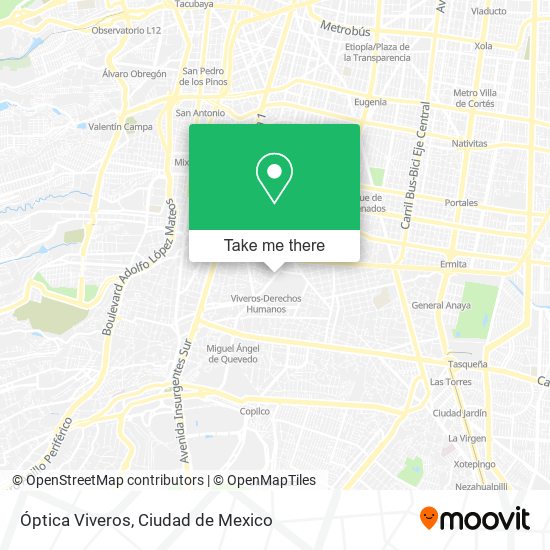 Óptica Viveros map