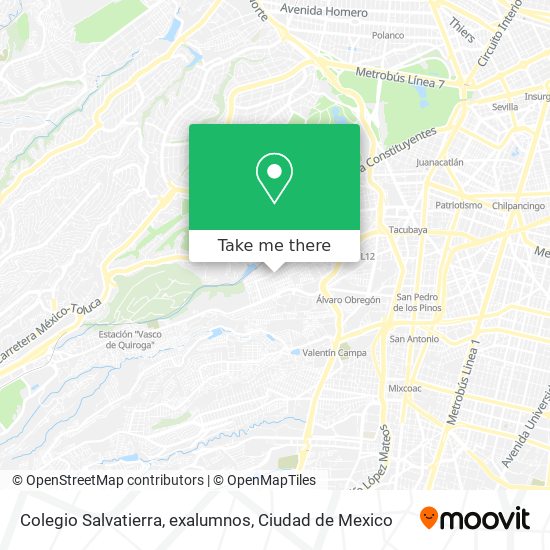 Colegio Salvatierra, exalumnos map
