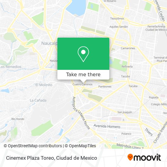 Cinemex Plaza Toreo map