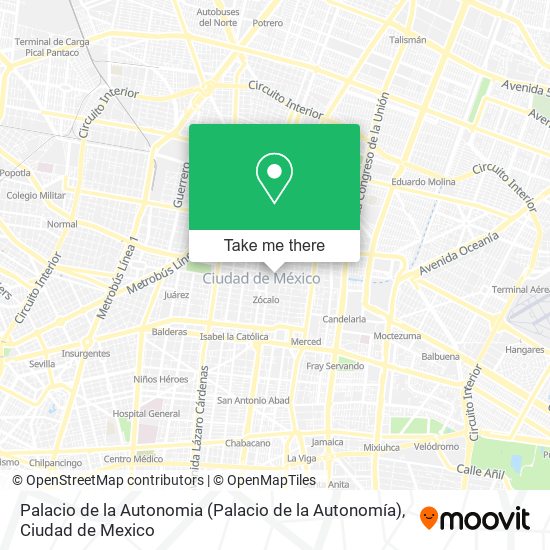 Palacio de la Autonomia map