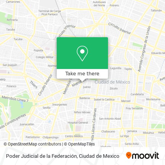 Poder Judicial de la Federación map