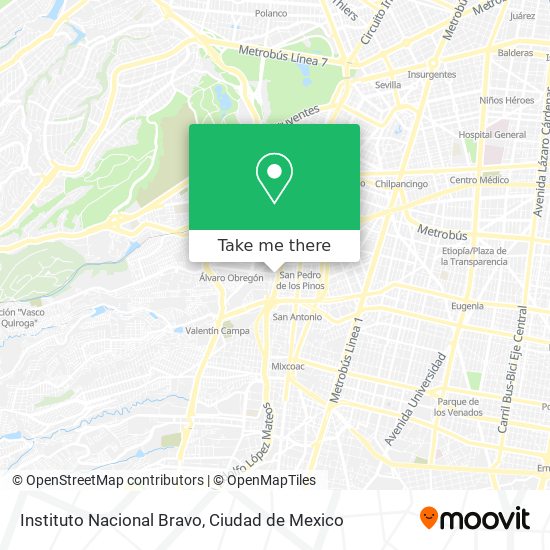 Instituto Nacional Bravo map