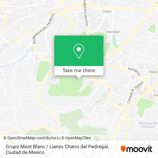 Grupo Mont Blanc / Lienzo Charro del Pedregal map