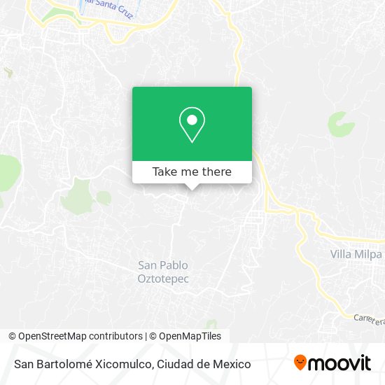 Mapa de San Bartolomé Xicomulco