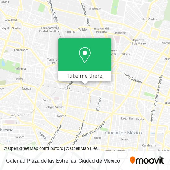 Mapa de Galeriad Plaza de las Estrellas