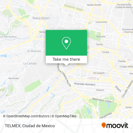 Mapa de TELMEX