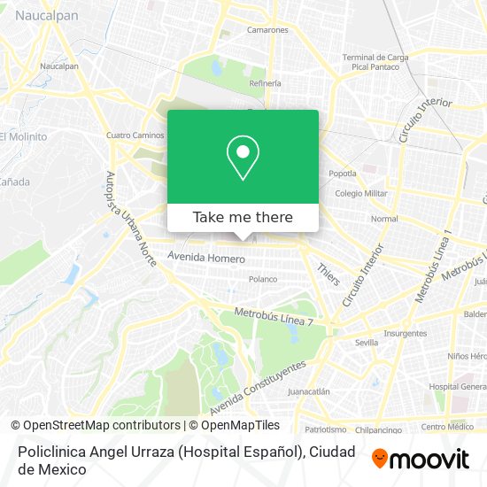 Policlinica Angel Urraza (Hospital Español) map