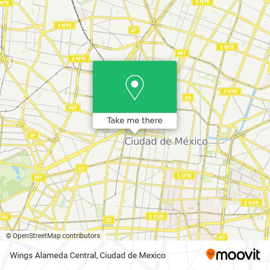 Wings Alameda Central map