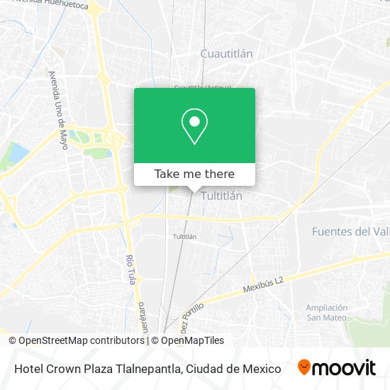 Hotel Crown Plaza Tlalnepantla map