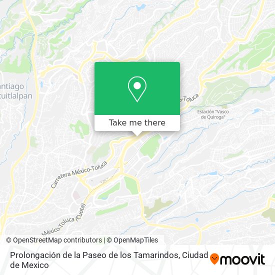 Prolongación de la Paseo de los Tamarindos map