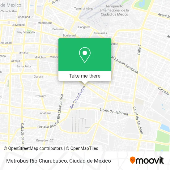 How to Get to Metrobus Río Churubusco in Cuauhtémoc by Bus or Metro?