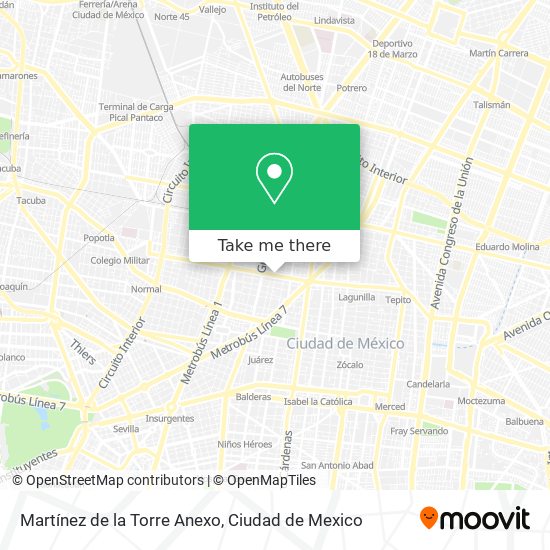 Martínez de la Torre Anexo map