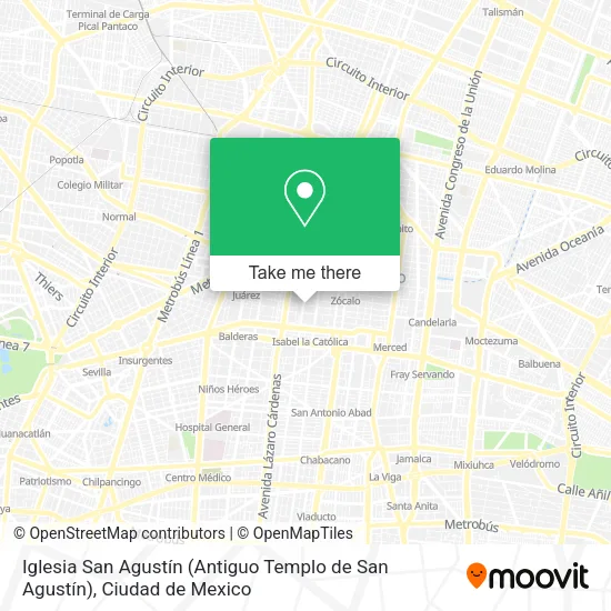 Mapa de Iglesia San Agustín (Antiguo Templo de San Agustín)