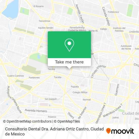 Consultorio Dental Dra. Adriana Ortíz Castro map