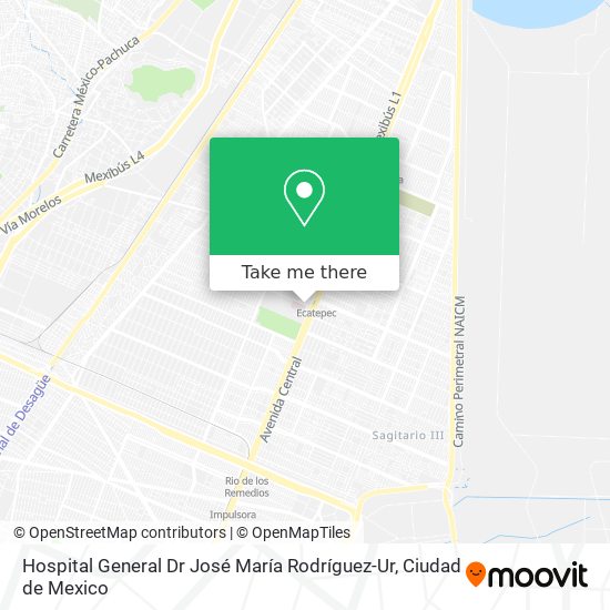 Hospital General Dr José María Rodríguez-Ur map