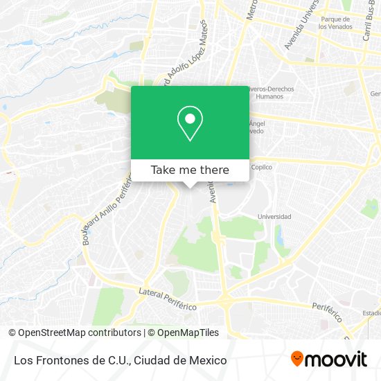 Los Frontones de C.U. map