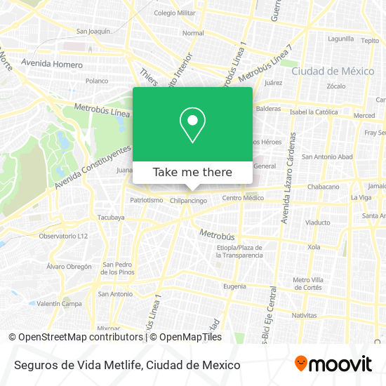 Seguros de Vida Metlife map