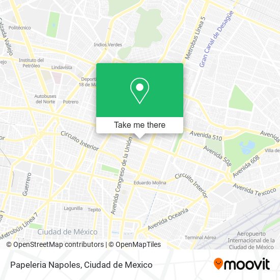 Papeleria Napoles map