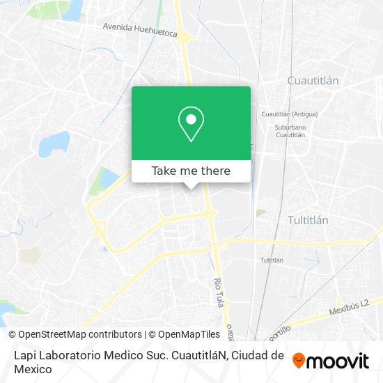 Mapa de Lapi Laboratorio Medico Suc. CuautitláN