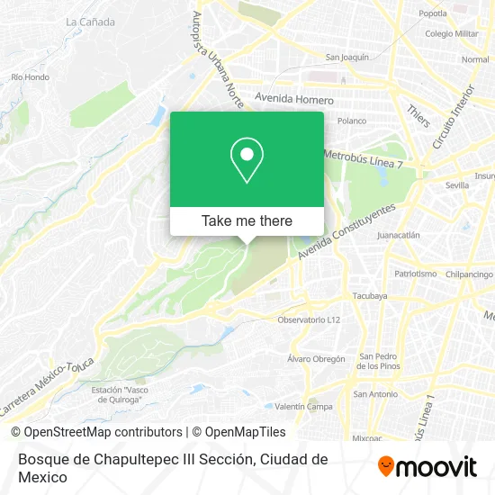 Bosque de Chapultepec III Sección map