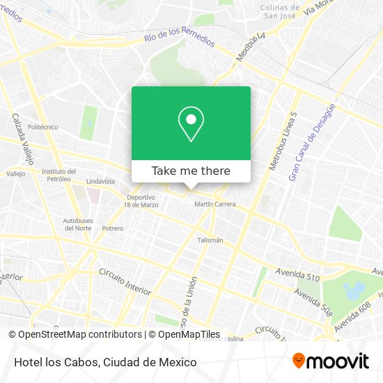 Mapa de Hotel los Cabos