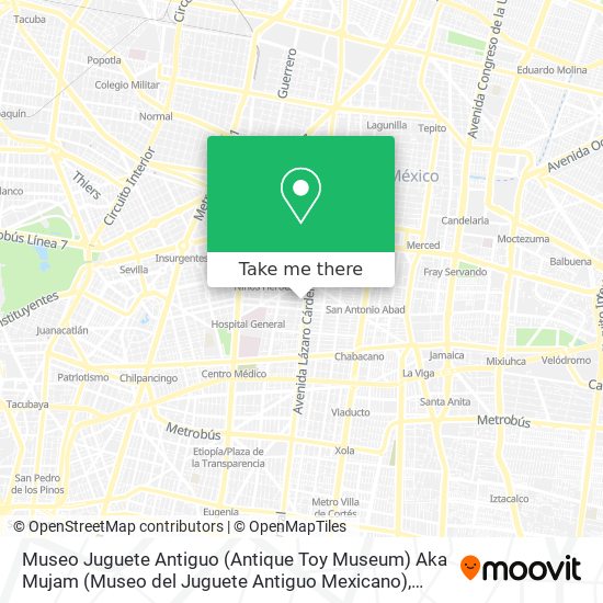 Museo Juguete Antiguo (Antique Toy Museum) Aka Mujam (Museo del Juguete Antiguo Mexicano) map