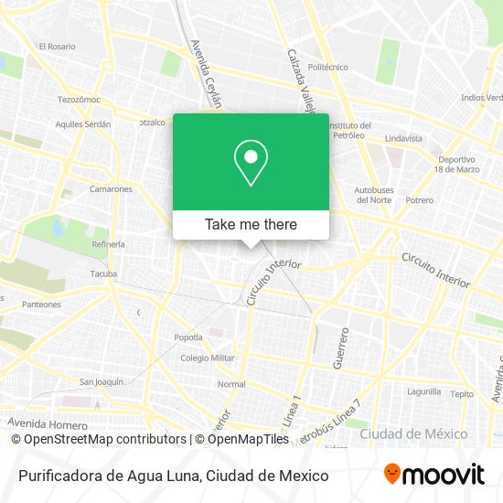 Purificadora de Agua Luna map