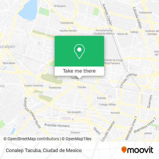Conalep Tacuba map