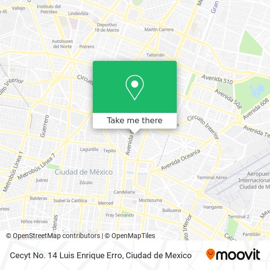 Cecyt No. 14 Luis Enrique Erro map