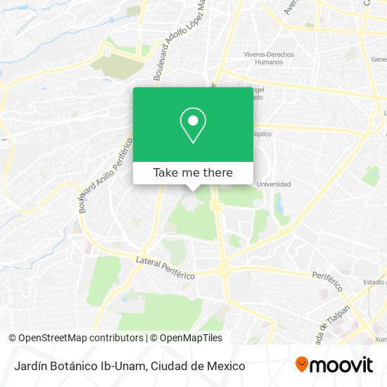 Mapa de Jardín Botánico Ib-Unam