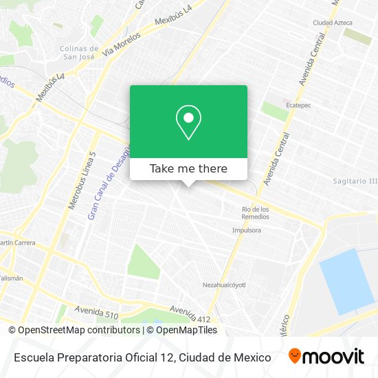 Escuela Preparatoria Oficial 12 map